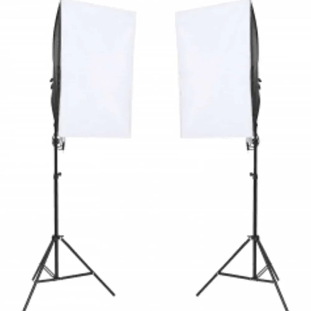 vidaXL Kit de estudio fotográfico con set de luces y reflector New