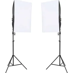vidaXL Cámaras Y Objetivos-Kit de estudio fotográfico con set de luces y fondo
