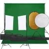 vidaXL Cámaras Y Objetivos-Kit de estudio fotográfico con set de luces, fondo y reflector