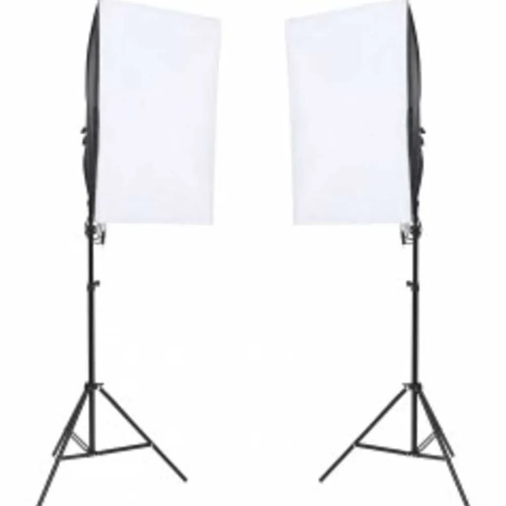 vidaXL Cámaras Y Objetivos-Kit de estudio fotográfico con set de luces, fondo y reflector