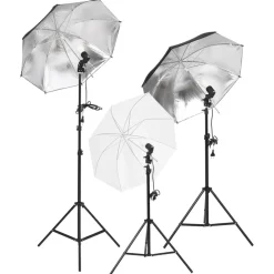 vidaXL Kit de estudio fotográfico con set de luces y fondo