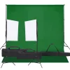 vidaXL Cámaras Y Objetivos-Kit de estudio fotográfico con set de luces y fondo