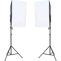 vidaXL Cámaras Y Objetivos-Kit de estudio fotográfico con set de luces y fondo