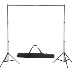 vidaXL Kit de estudio fotográfico con set de luces, fondo y reflector Best