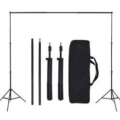 vidaXL Kit de estudio fotográfico con set de luces, fondo y reflector Best