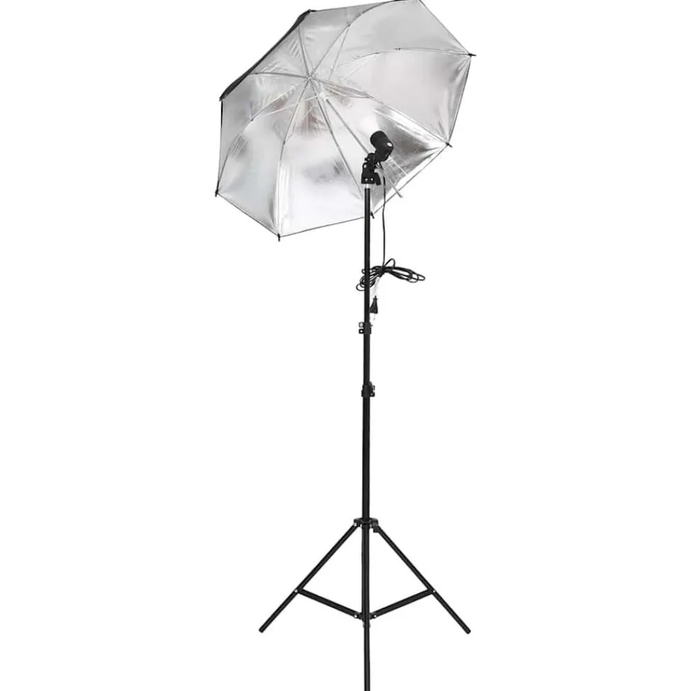 vidaXL Cámaras Y Objetivos-Kit de estudio fotográfico con set de luces y fondo