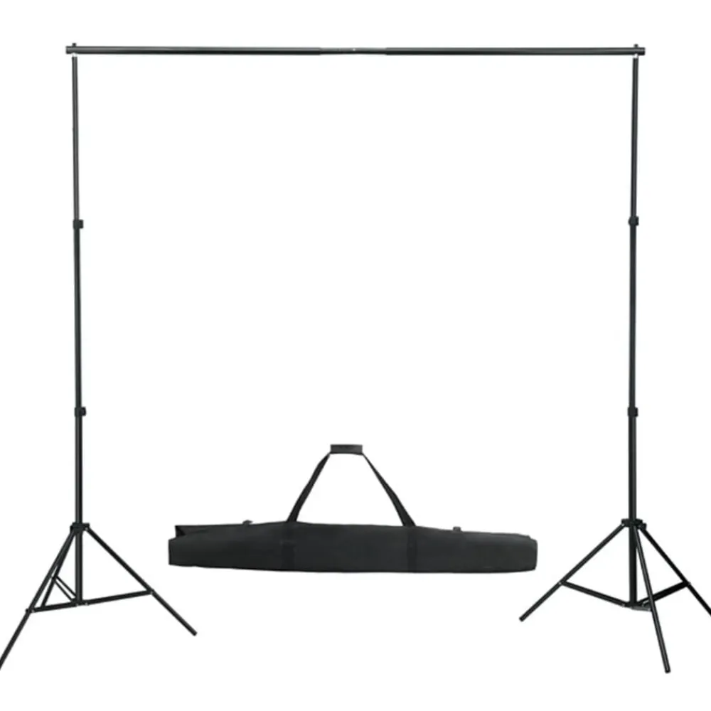 vidaXL Kit de estudio fotográfico con set de luces, fondo y reflector