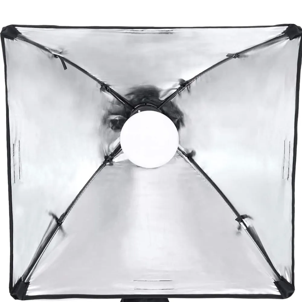 vidaXL Cámaras Y Objetivos-Kit de estudio fotográfico con set de luces, fondo y reflector