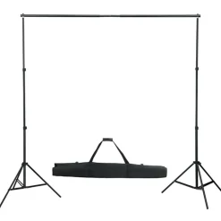 vidaXL Kit de estudio fotográfico con set de luces y fondo Discount