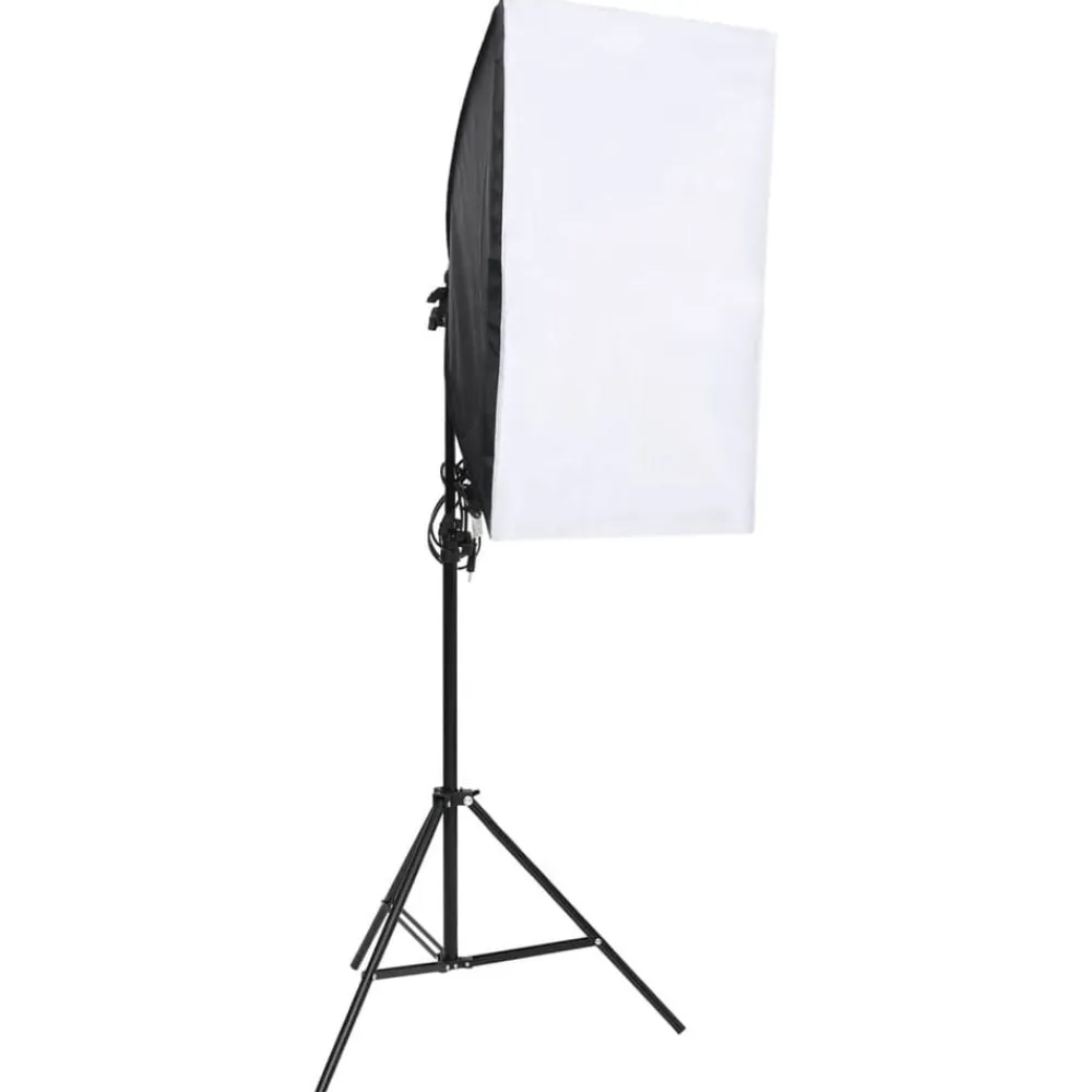 vidaXL Cámaras Y Objetivos-Kit de estudio fotográfico con set de luces, fondo y reflector