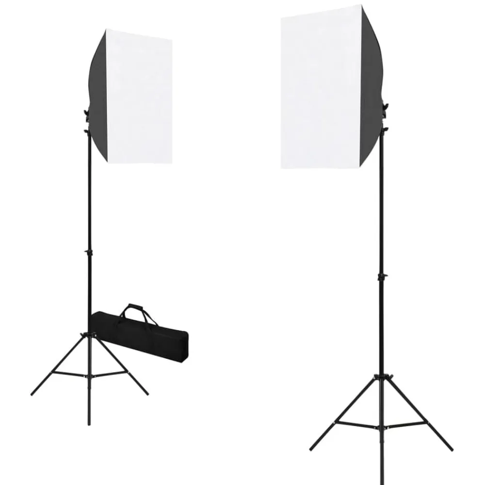 vidaXL Cámaras Y Objetivos-Kit de estudio fotográfico con luces softbox y fondos