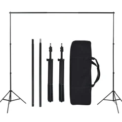 vidaXL Kit de estudio fotográfico con 5 fondos de colores y marco ajustable Sale