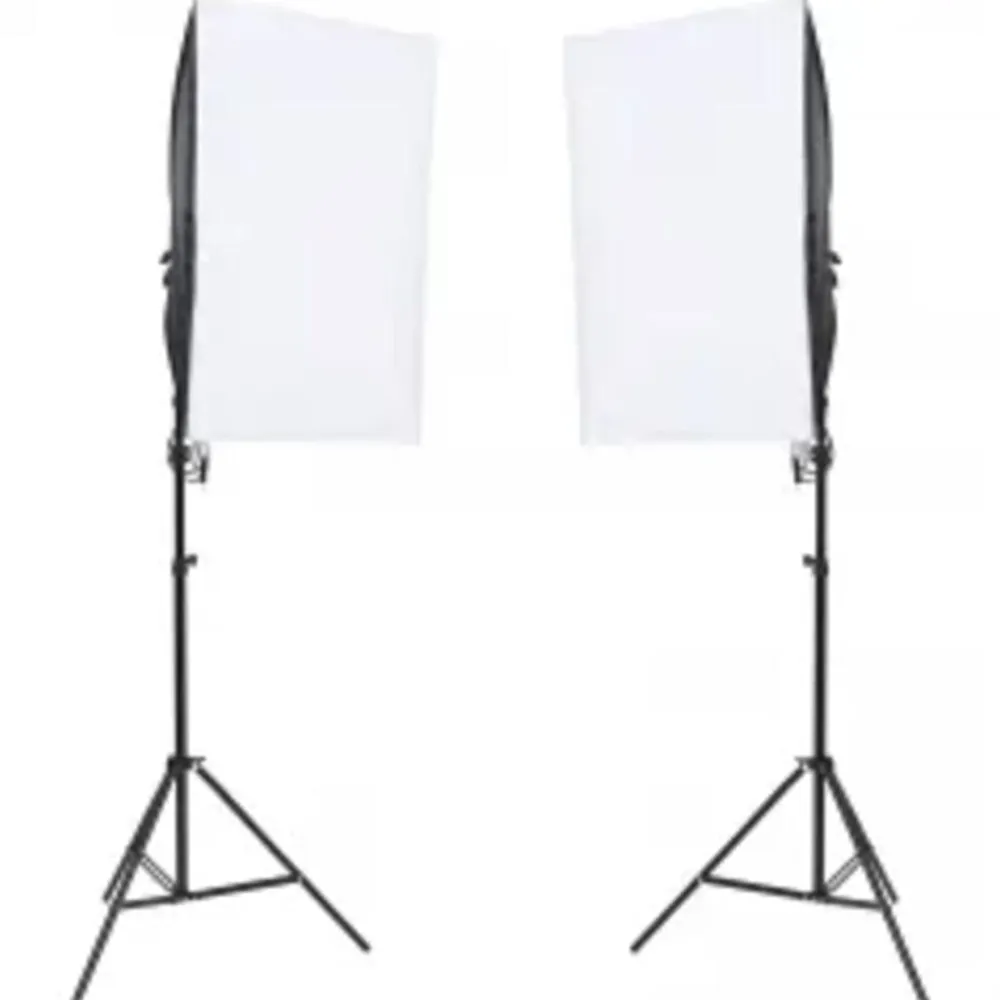vidaXL Cámaras Y Objetivos-Kit de estudio fotográfico con set de luces, fondo y reflector