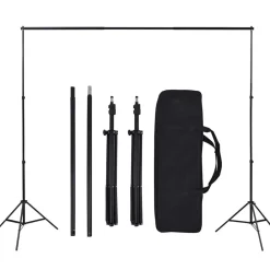vidaXL Cámaras Y Objetivos-Kit de estudio fotográfico con softbox y fondo
