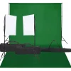 vidaXL Cámaras Y Objetivos-Kit de estudio fotográfico con set de luces y fondo