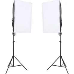 vidaXL Cámaras Y Objetivos-Kit de estudio fotográfico con set de luces y fondo