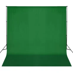 vidaXL Kit de estudio fotográfico con luces softbox y fondo Verde Discount