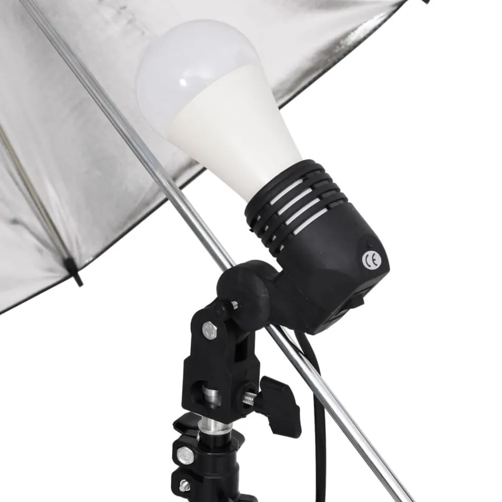vidaXL Kit de estudio fotográfico con set de luces y fondo Clearance