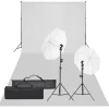 vidaXL Cámaras Y Objetivos-Kit de estudio fotográfico con set de luces y fondo