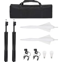 vidaXL Cámaras Y Objetivos-Kit de estudio fotográfico con set de luces y fondo