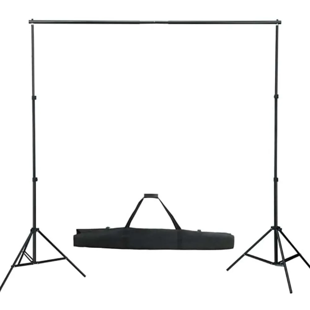 vidaXL Kit de estudio fotográfico con set de luces, fondo y reflector