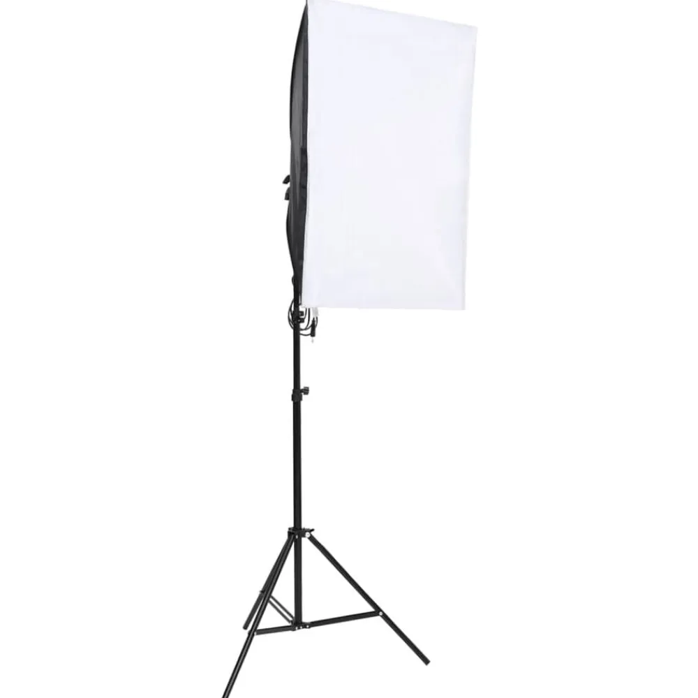 vidaXL Kit de estudio fotográfico con set de luces, fondo y reflector