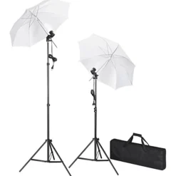vidaXL Cámaras Y Objetivos-Kit de estudio telón fondo 600x300 cm y luces