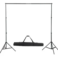 vidaXL Cámaras Y Objetivos-Kit de estudio telón fondo 600x300 cm y luces