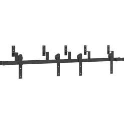 vidaXL Kit de herrajes para puertas correderas acero negro 183 cm Outlet