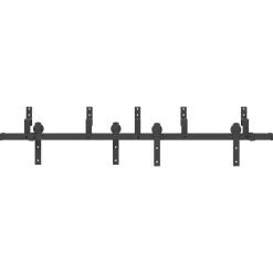 vidaXL Kit de herrajes para puertas correderas acero negro 183 cm Outlet