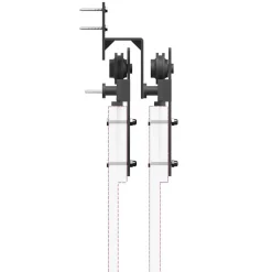vidaXL Kit de herrajes para puertas correderas acero negro 183 cm Outlet