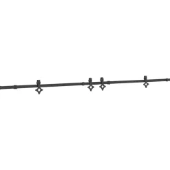 vidaXL Materiales De Construcción-Kit de herrajes para puertas correderas acero negro 305 cm