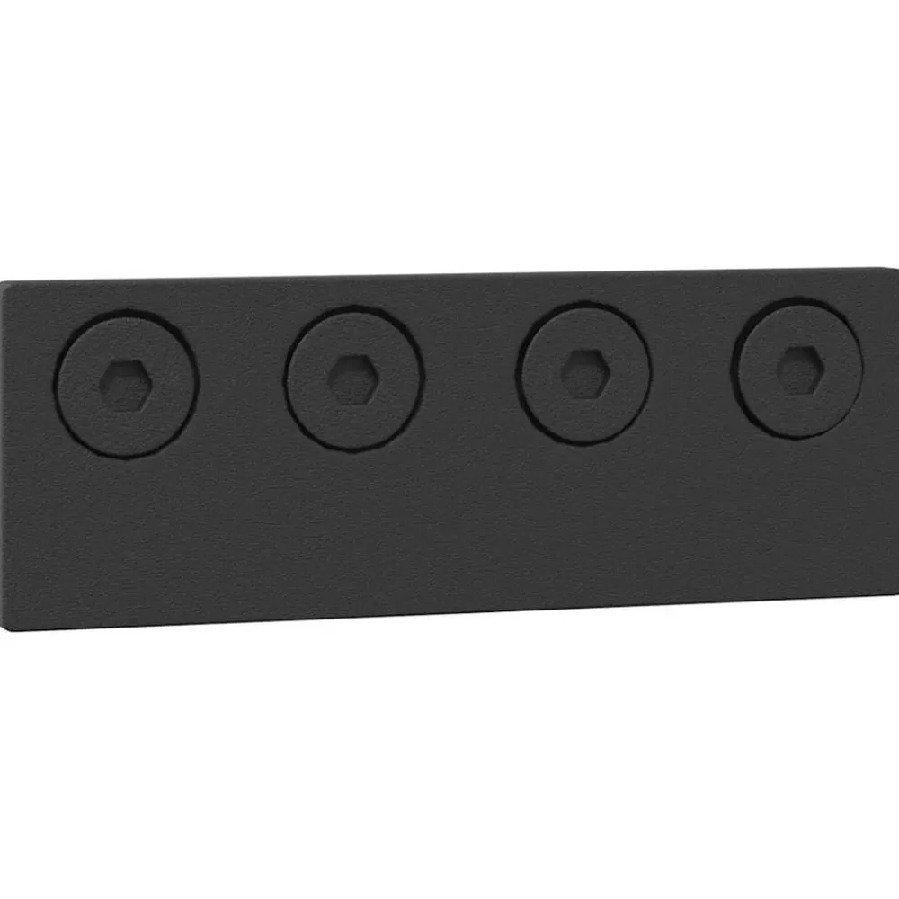 vidaXL Materiales De Construcción-Kit de herrajes para puertas correderas acero negro 305 cm