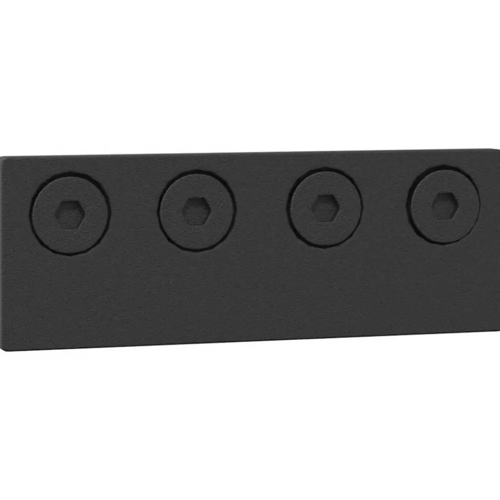 vidaXL Materiales De Construcción-Kit de herrajes para puertas correderas acero negro 305 cm