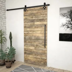 vidaXL Materiales De Construcción-Kit de herrajes para puertas correderas SKIEN acero 183cm