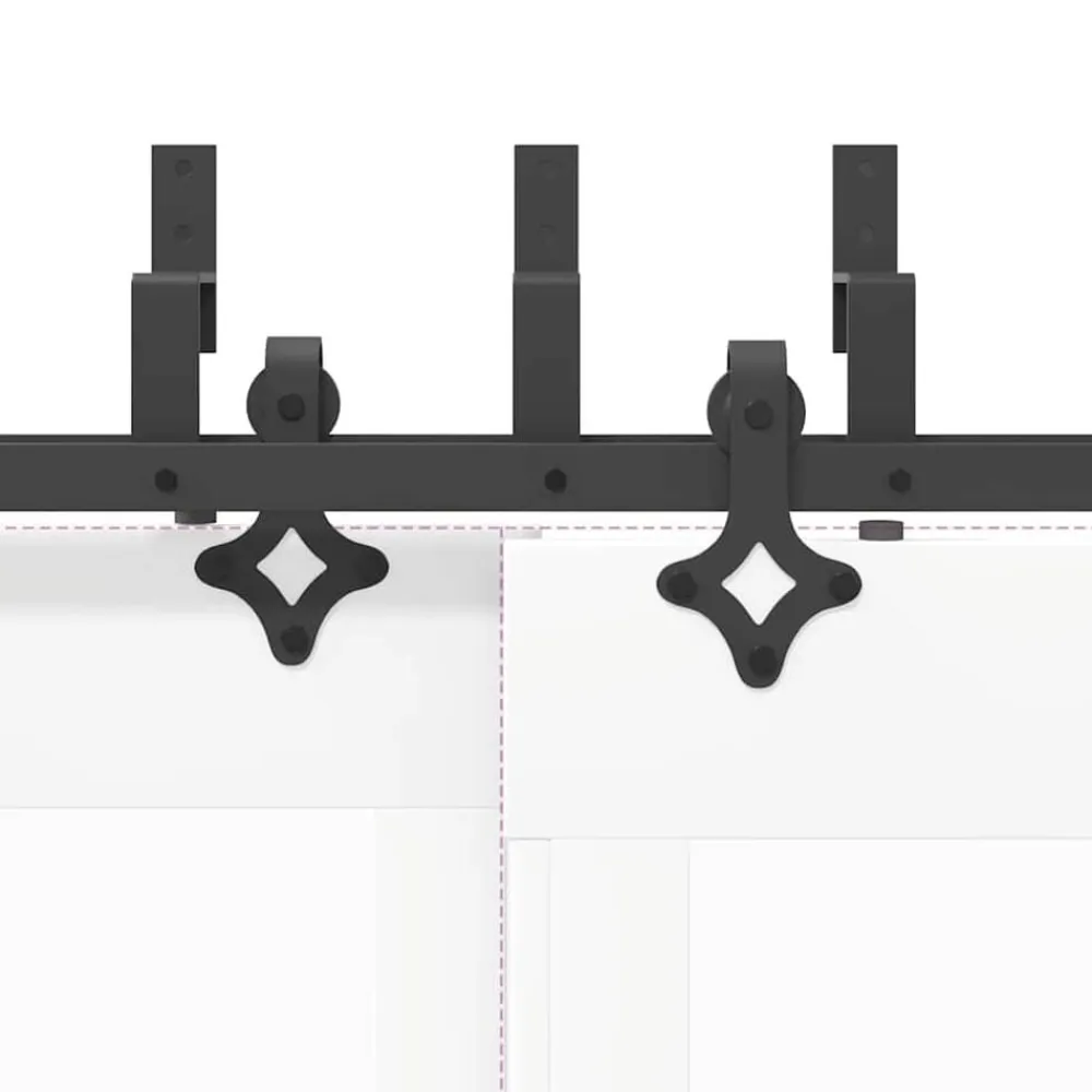 vidaXL Kit de herrajes para puertas correderas acero negro 152,5 cm