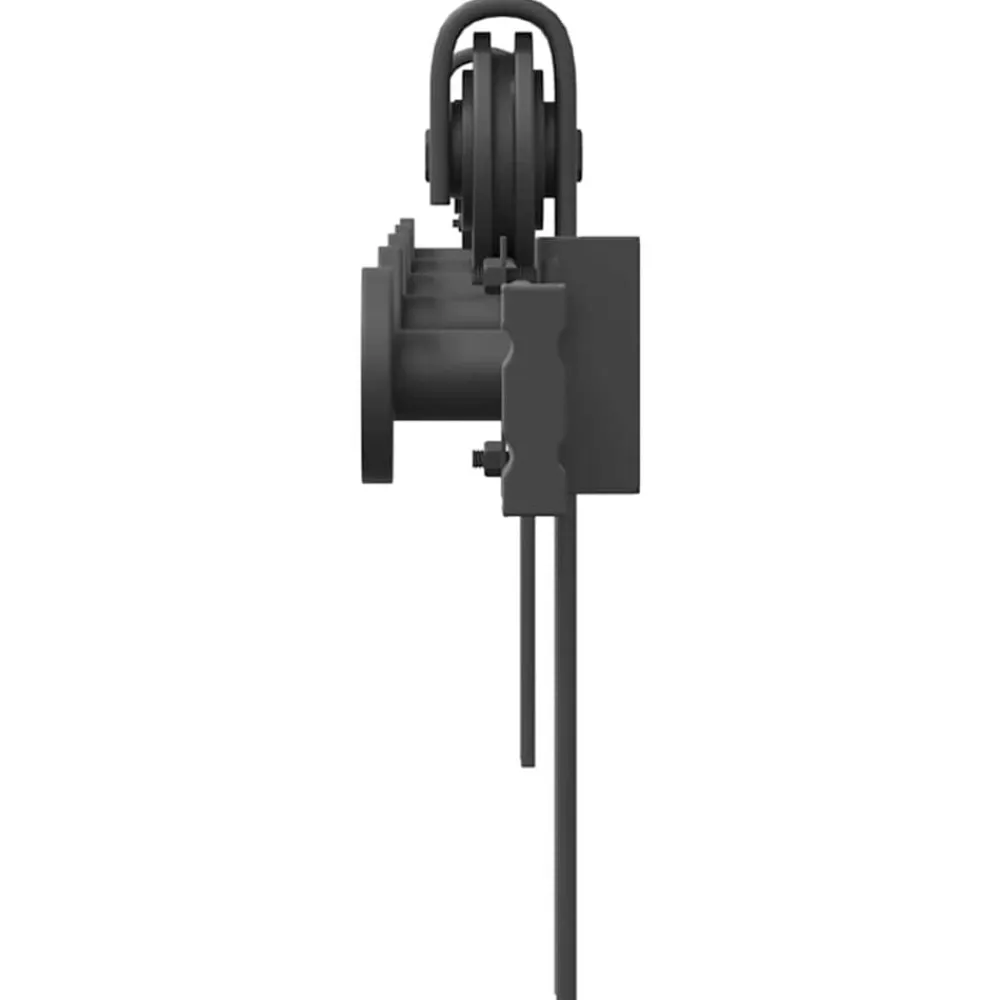 vidaXL Materiales De Construcción-Kit de herrajes para puertas correderas acero negro 183 cm