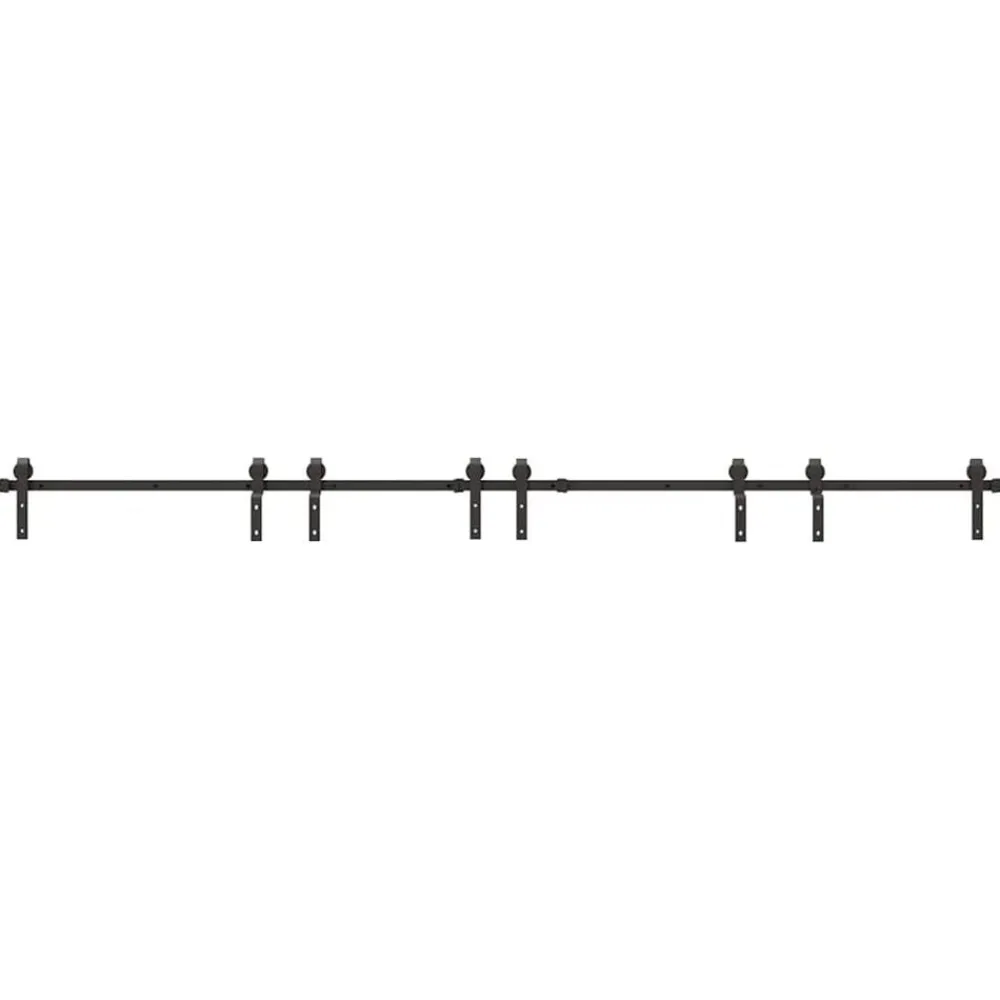 vidaXL Kit de herrajes para puertas correderas acero negro 366 cm Sale
