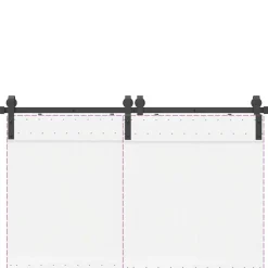 vidaXL Kit de herrajes para puertas correderas acero negro 366 cm Sale