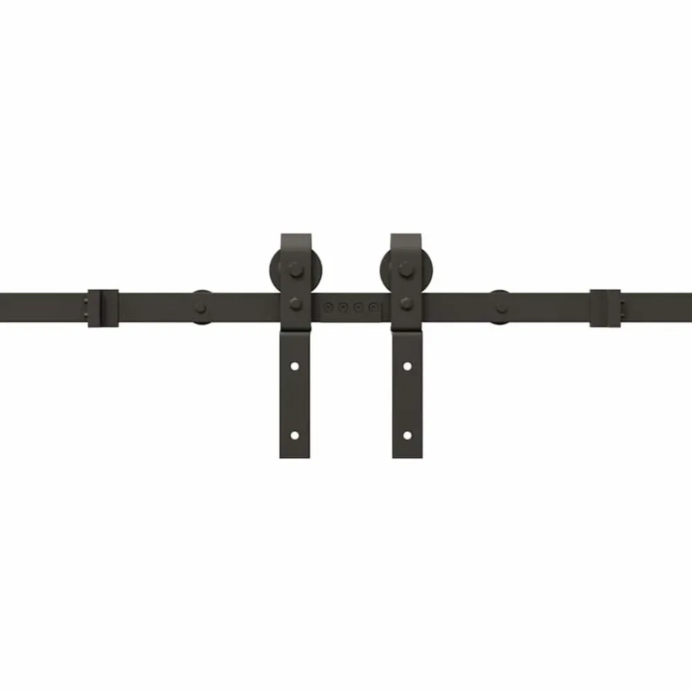 vidaXL Kit de herrajes para puertas correderas acero negro 366 cm Hot