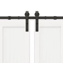 vidaXL Kit de herrajes para puertas correderas acero negro 366 cm Hot