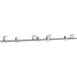 vidaXL Materiales De Construcción-Kit de herrajes para puerta corredera 183 cm acero plateado