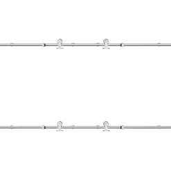 vidaXL Materiales De Construcción-Kit de herrajes para puerta corredera 183 cm acero plateado