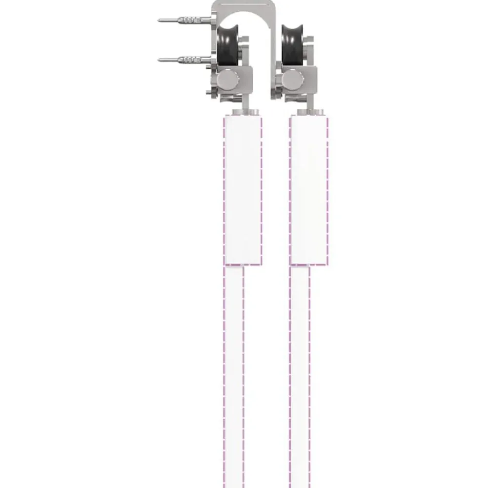 vidaXL Materiales De Construcción-Kit de herrajes para puerta corredera 183 cm acero plateado