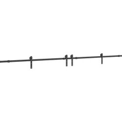vidaXL Kit de herrajes para puertas correderas acero negro 366 cm Hot