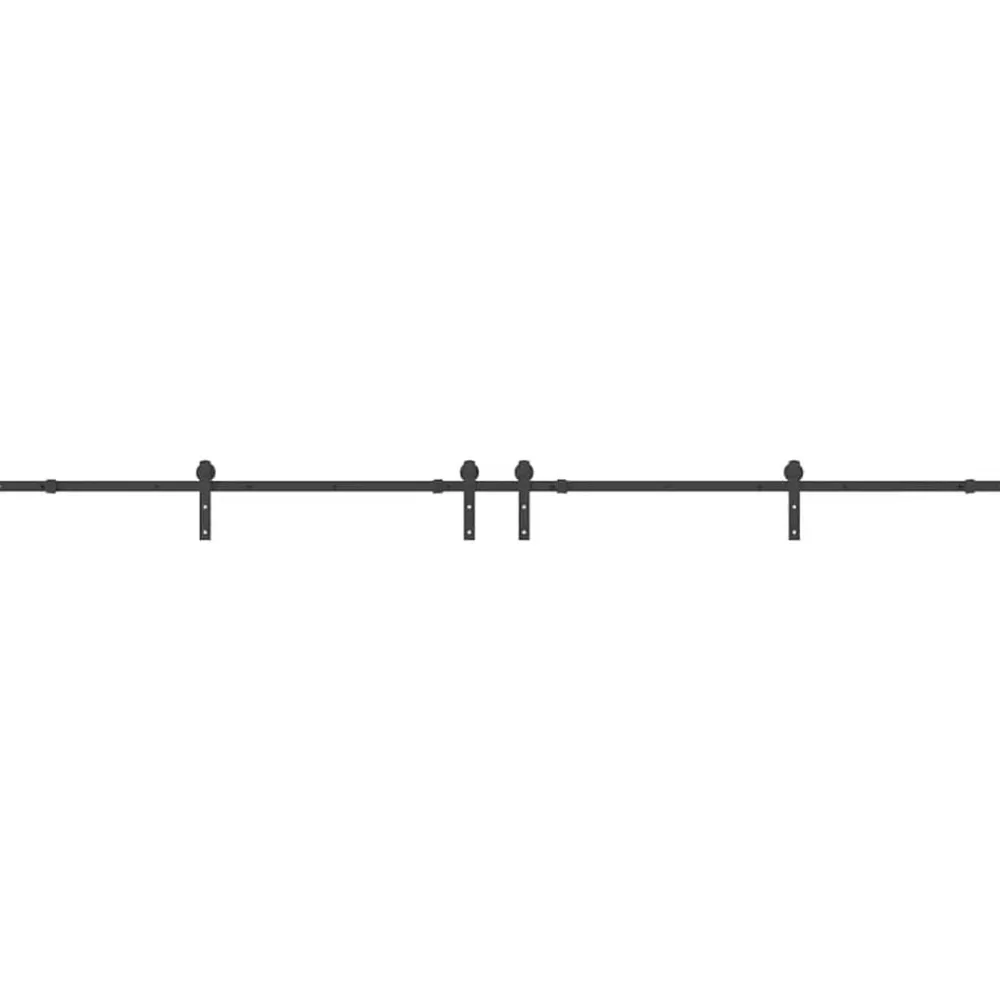 vidaXL Kit de herrajes para puertas correderas acero negro 366 cm Hot