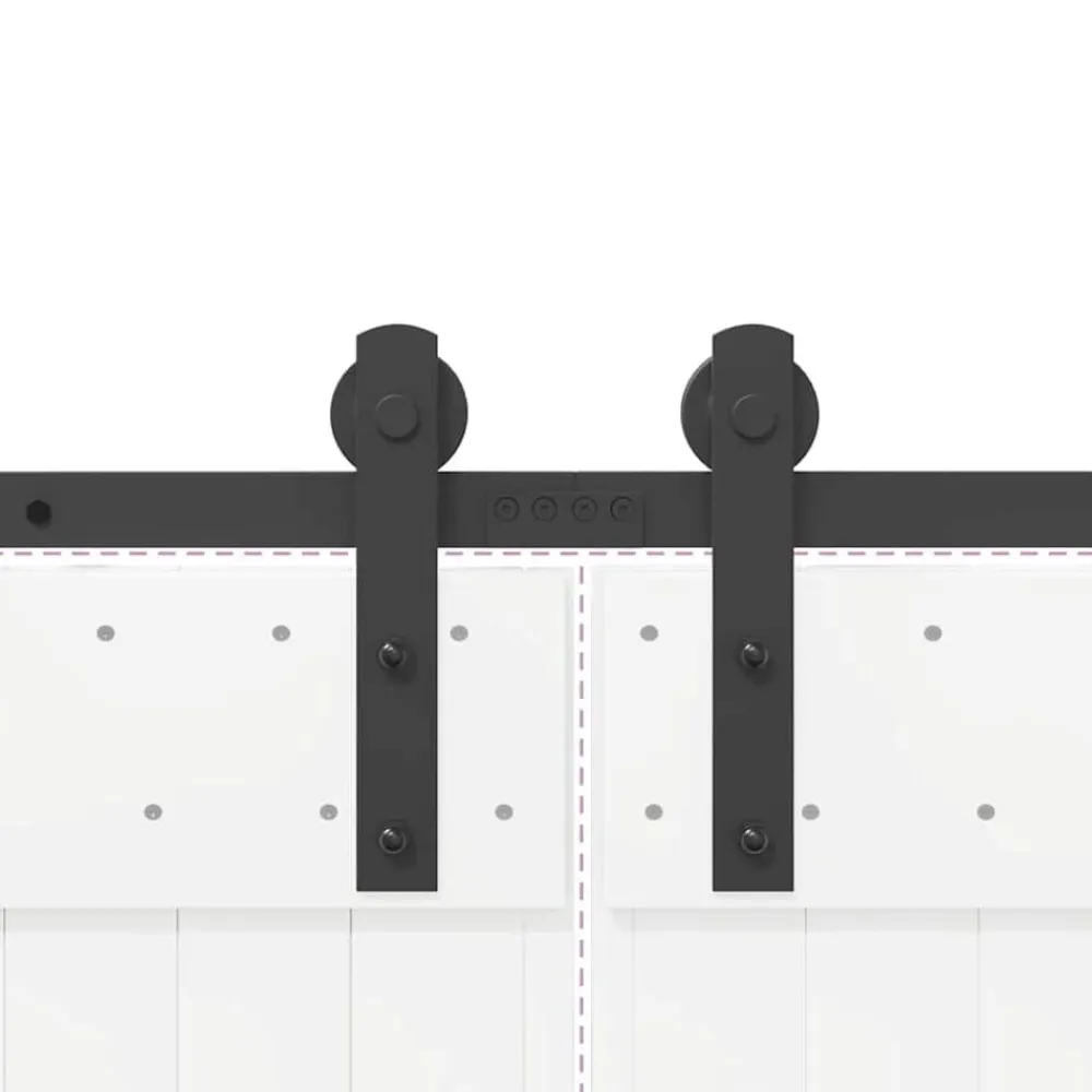 vidaXL Kit de herrajes para puertas correderas acero negro 366 cm Hot