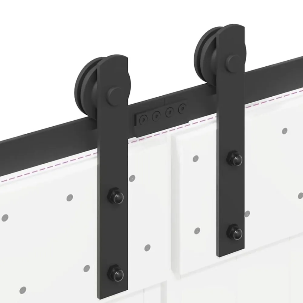 vidaXL Kit de herrajes para puertas correderas acero negro 366 cm Hot