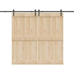 vidaXL Kit de herrajes para puertas correderas acero negro 305 cm Discount