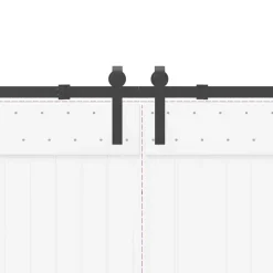 vidaXL Kit de herrajes para puertas correderas acero negro 305 cm Discount